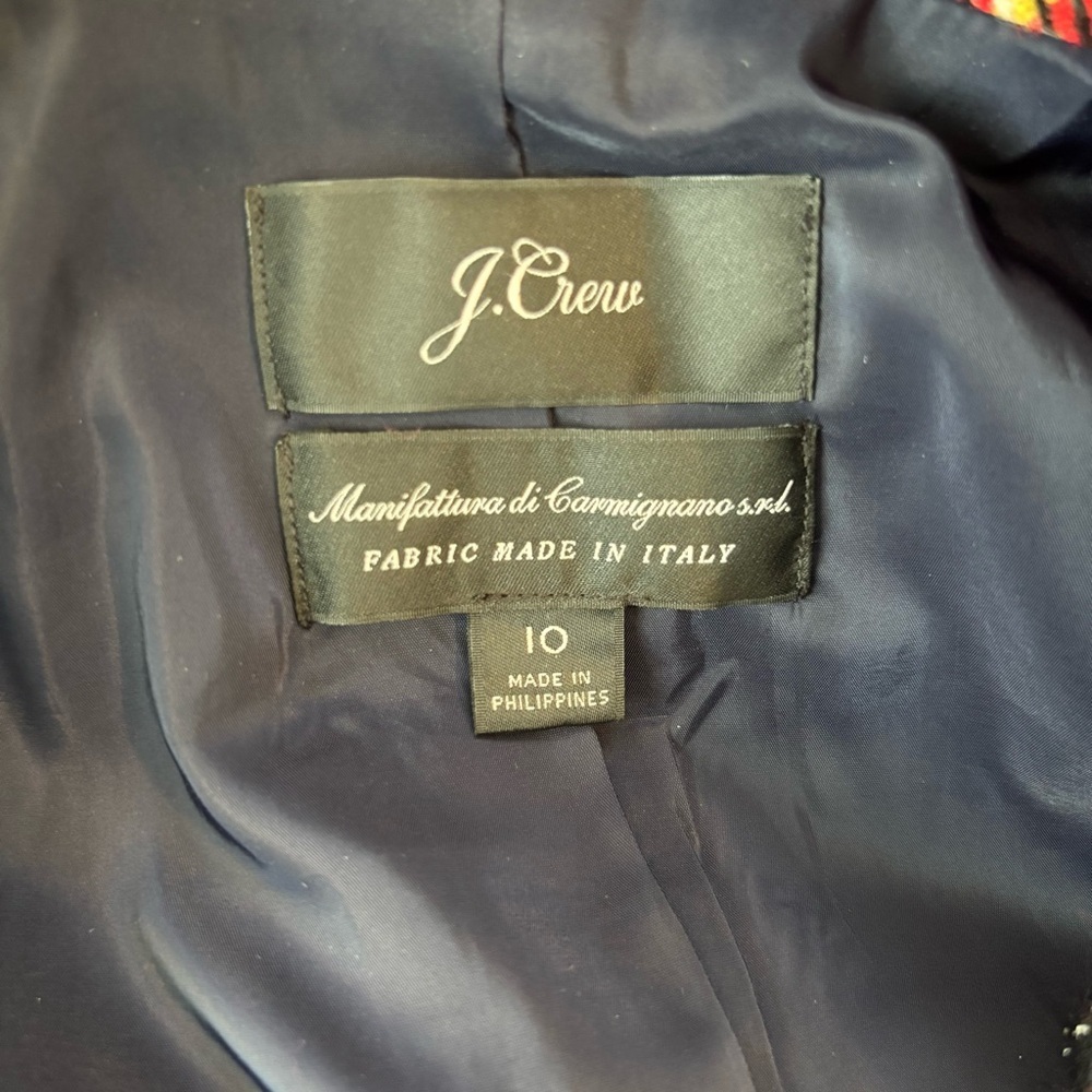 J. Crew Going-out Blazer in Lurex Stewart Tartan Size 10 - Picture 11 of 13